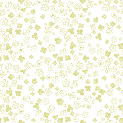 Fototapeta na wymiar cute watercolor flowers seamless vector pattern