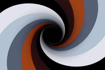 black hole in brown color 3D illustration