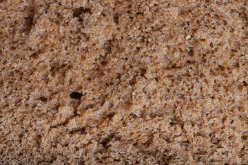 Closeup view on texture of fresh rye bread