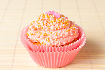 cupcakes with cream and decoration