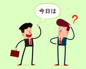 young businessman meeting his foreign partner