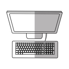 Computer icon. Device gadget technology and electronic theme. Isolated design. Vector illustration