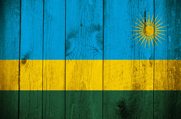 Wooden Flag of Rwanda