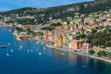 French Riviera from Lower Corniche road, France