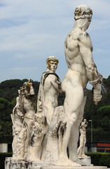 Marble statues in Rome, Italy