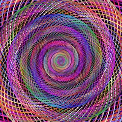 Colorful vector fractal spiral background design
