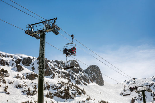 Cableway in the mountains