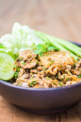 Spicy minced pork Thai Food