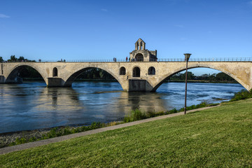 Pont Saint-Benezet on the Rhone River in Avignon, France