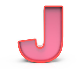 red block letter J