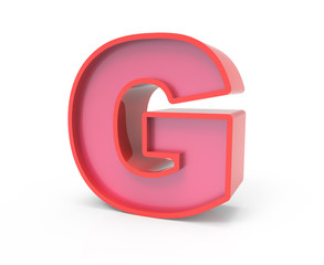 red block letter G