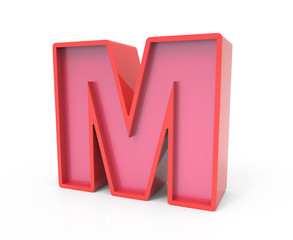 red block letter M