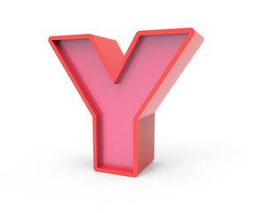 red block letter Y