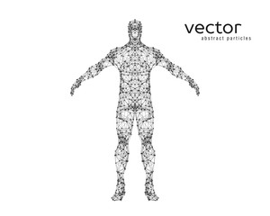 Obraz na płótnie Canvas Abstract vector illustration of man.