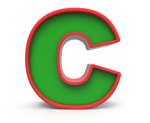 3D Christmas letter  C