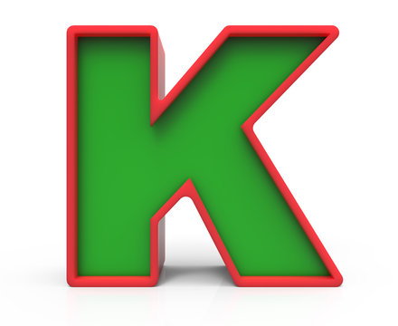 recommend clip art: 3D Christmas letter  K
