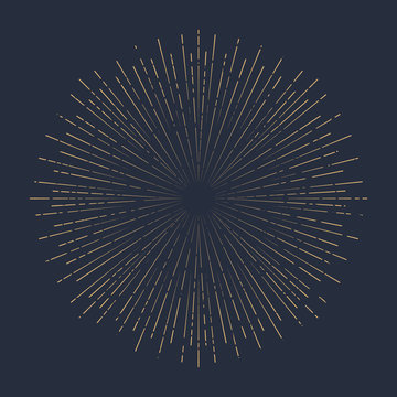 Abstract ray of the sun decoration element