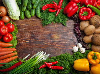 tasty and healthy food vegetables and fruits