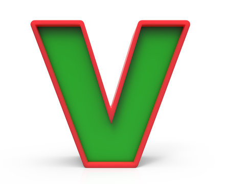 recommend clip art: 3D Christmas letter  V
