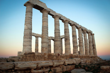 Obraz premium Temple Of Poseidon on Cape Sounion, Greece