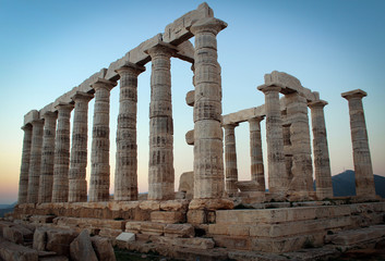 Fototapeta premium Temple Of Poseidon on Cape Sounion, Greece