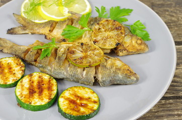 fried fish on plate