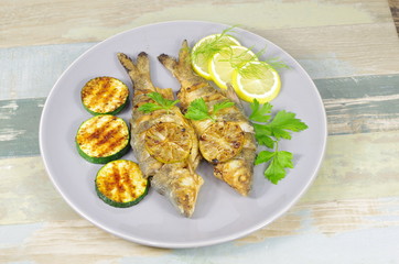 fried fish on plate
