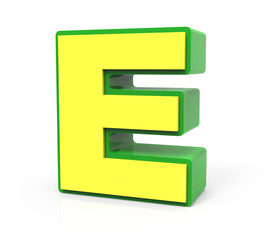 3D Toy letter  E