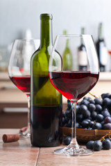 Glass of red wine