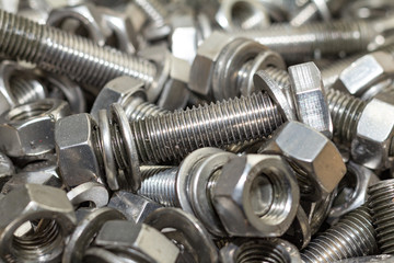 Bolt used overlapping full. Bolts and screws used in constructio