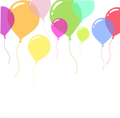 Colorful realistic balloons vector