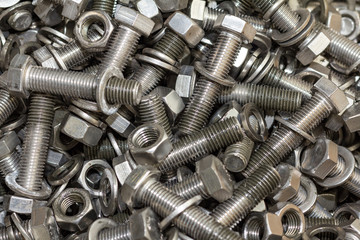 Bolt used overlapping full. Bolts and screws used in constructio