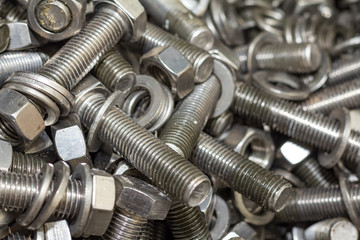 Bolt used overlapping full. Bolts and screws used in constructio