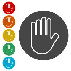 Stop hand Icon Vector 