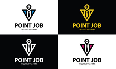 Point Job logo design template ,Job logo ,Vector illustration