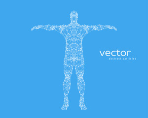 Abstract vector illustration of  man.