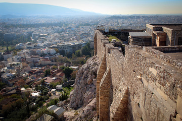 Fototapeta na wymiar Panorama of Athens from the Acropolis, Greece
