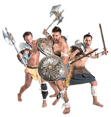 Fototapeta na wymiar Gladiators/Barbarian warriors