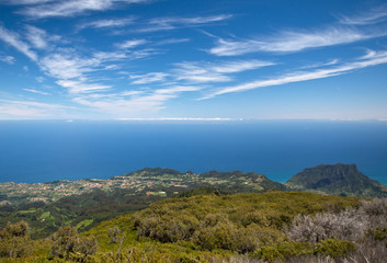 Fototapeta na wymiar View from above on Santana on the island of Madeira