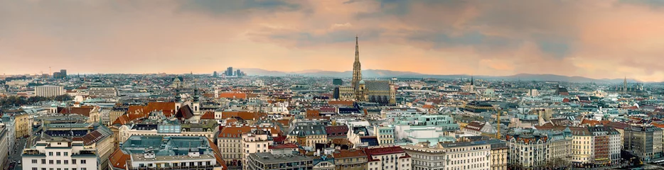 Abwaschbare Fototapete Wien Wien Stadtpanorama Österreich