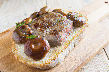 Mushrooms beef