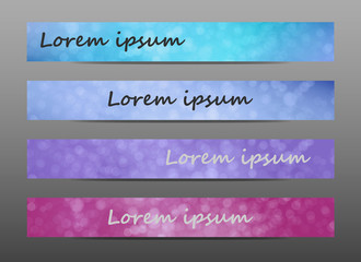 Set banner abstract bokeh background