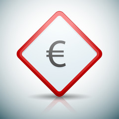 Euro danger sign illustration