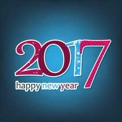 Fototapeta na wymiar Colorful New Year Card, Cover or Background Design Template - 2017