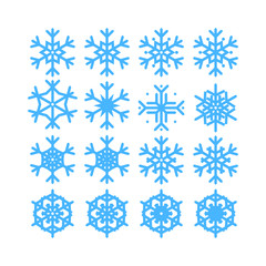 Snowflake icon vector set