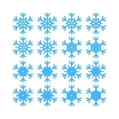 Snowflake icon vector set