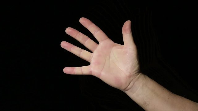 count with the fingers of the hand