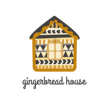 Gingerbread House vector icon.