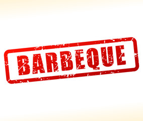 barbeque stamp on white background