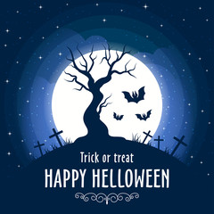Happy Halloween. Vector illustration card.